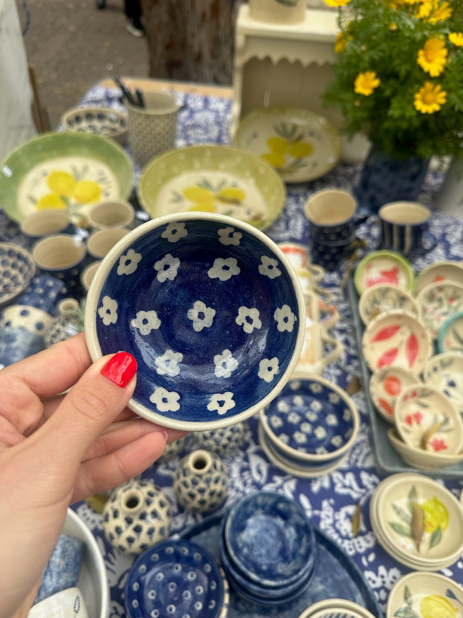 flower ceramic bowl